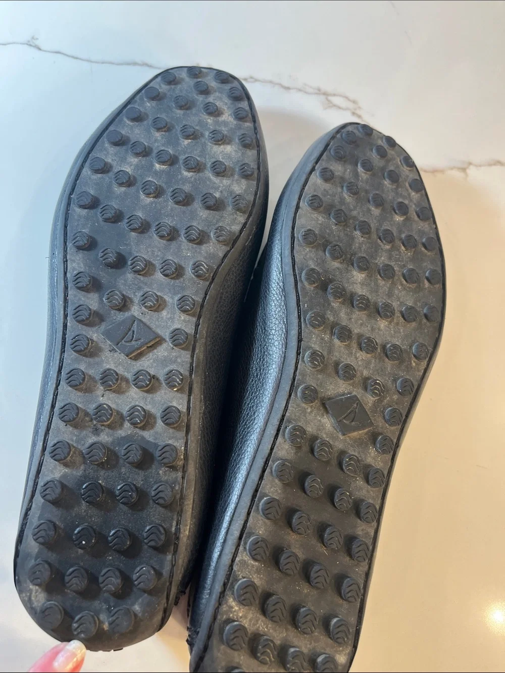 Sperry Port Driver 2 Black Pebbled Leather Ladies Slip-On Loafers Sz. 10WM - Picture 5 of 15